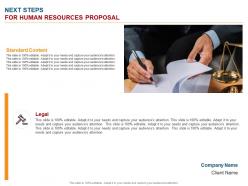 Next Steps For Human Resources Proposal Ppt Powerpoint Presentation Shapes