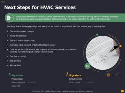 Next steps for hvac services relationships ppt powerpoint gallery example