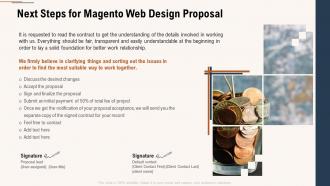 Next steps for magento web design proposal ppt powerpoint presentation icon guide