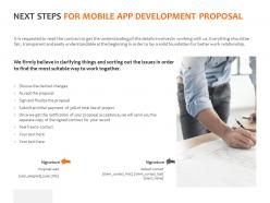 Next steps for mobile app development proposal c1073 ppt powerpoint presentation skills