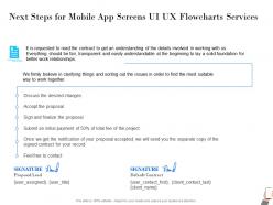 Next steps for mobile app screens ui ux flowcharts services solid foundation ppt powerpoint presentation deck