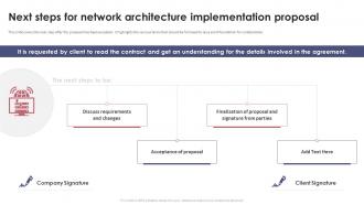 Next Steps For Network Architecture Implementation Proposal