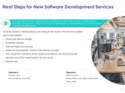 Next steps for new software development services initial payment ppt powerpoint presentation slide