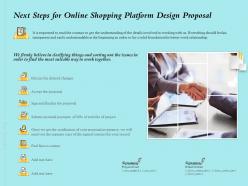 Next steps for online shopping platform design proposal ppt powerpoint presentation icon