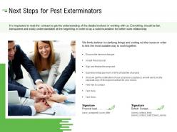 Next Steps For Pest Exterminators Ppt Powerpoint Presentation Show Brochure