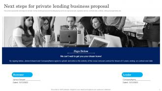 Next Steps For Private Lending Business Proposal Ppt Demonstration