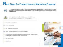 Next steps for product launch marketing proposal ppt gallery