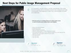 Next steps for public image management proposal ppt powerpoint presentation slides