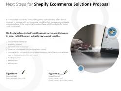 Next steps for shopify ecommerce solutions proposal ppt powerpoint presentation icon visual aids