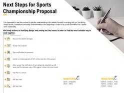 Next steps for sports championship proposal ppt powerpoint presentation gallery