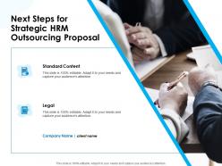 Next steps for strategic hrm outsourcing proposal ppt example file