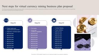 Next Steps For Virtual Currency Mining Business Plan Proposal Ppt Powerpoint Presentation Visuals