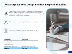 Next steps for web design services proposal template ppt powerpoint designs