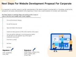 Next steps for website development proposal for corporate ppt file example