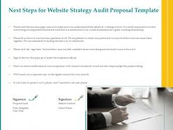 Next steps for website strategy audit proposal template ppt powerpoint icon
