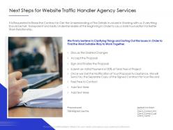 Next steps for website traffic handler agency services ppt powerpoint presentation guidelines
