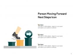 Next Steps Icon Businessman Employee Proceed Achievement Stairs