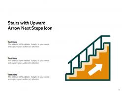 Next Steps Icon Businessman Employee Proceed Achievement Stairs