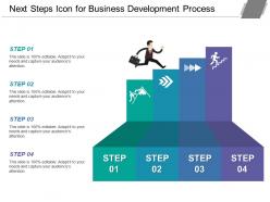 Next steps icon for business development process