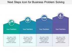 Next steps icon for business problem solving