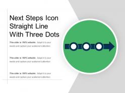 Next steps icon straight line with three dots