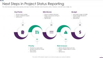 Next Steps In Project Status Reporting