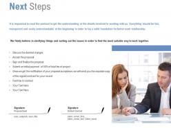 Next steps management ppt powerpoint presentation inspiration slide