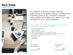Next steps management ppt powerpoint presentation show templates
