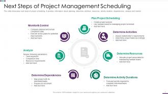 Next Steps Of Project Management Scheduling