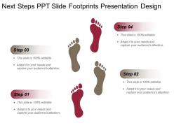 Next steps ppt slide footprints presentation design