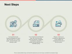 Next steps process finance ppt powerpoint presentation styles sample