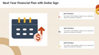 Next Year Financial Plan With Dollar Sign