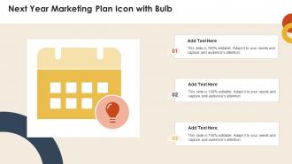 Next Year Marketing Plan Icon With Bulb