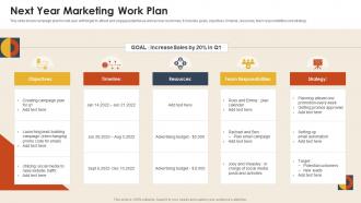 Next Year Marketing Work Plan