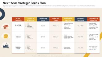 Next Year Strategic Sales Plan