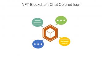NFT Blockchain Chat Colored Icon In Powerpoint Pptx Png And Editable Eps Format