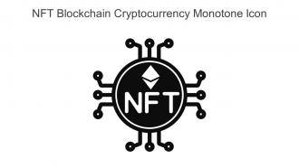 NFT Blockchain Cryptocurrency Monotone Icon In Powerpoint Pptx Png And Editable Eps Format