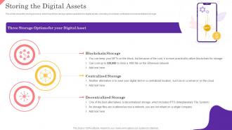 NFT Storing The Digital Assets Ppt Powerpoint Presentation Pictures Layouts