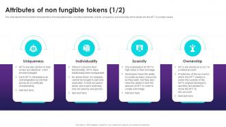 NFT Trading Attributes Of Non Fungible Tokens Ppt Powerpoint Presentation Outline File Formats