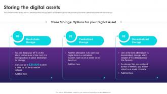 NFT Trading Storing The Digital Assets Ppt Powerpoint Presentation File Example File