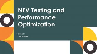 NFV Testing And Performance Optimization PPT Presentation ST AI