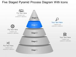 Ng five staged pyramid process diagram with icons powerpoint template