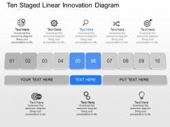 Ng ten staged linear innovation diagram powerpoint template