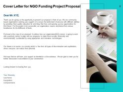 Ngo Funding Project Proposal Powerpoint Presentation Slides