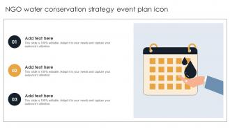 NGO Water Conservation Strategy Event Plan Icon