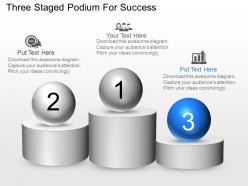 Ni three staged podium for success powerpoint temptate