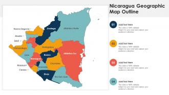 Nicaragua Geographic Map Outline