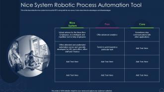 Nice System Robotic Process Automation Tool Robotic Process Automation Types