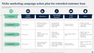 Niche Marketing Campaign Action Plan For Extended Customer Base