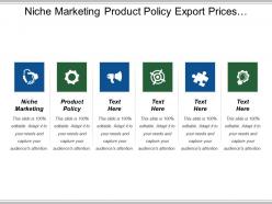 Niche marketing product policy export prices marketing strategy